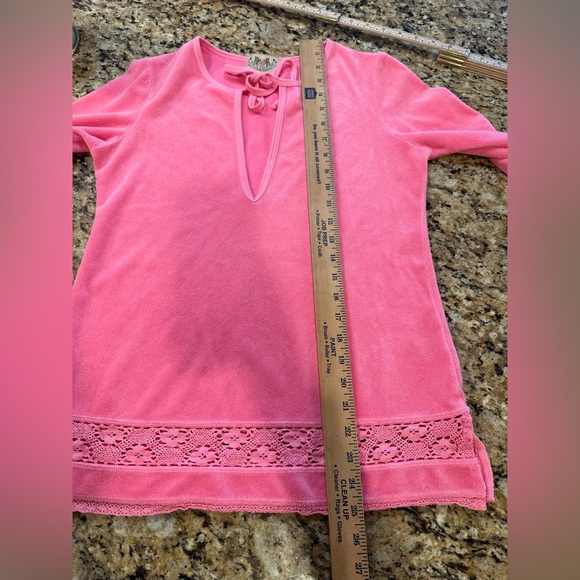 Juicy Couture Vintage y2k pink Terry Long sleeve tunic top size medium - Picture 5 of 6